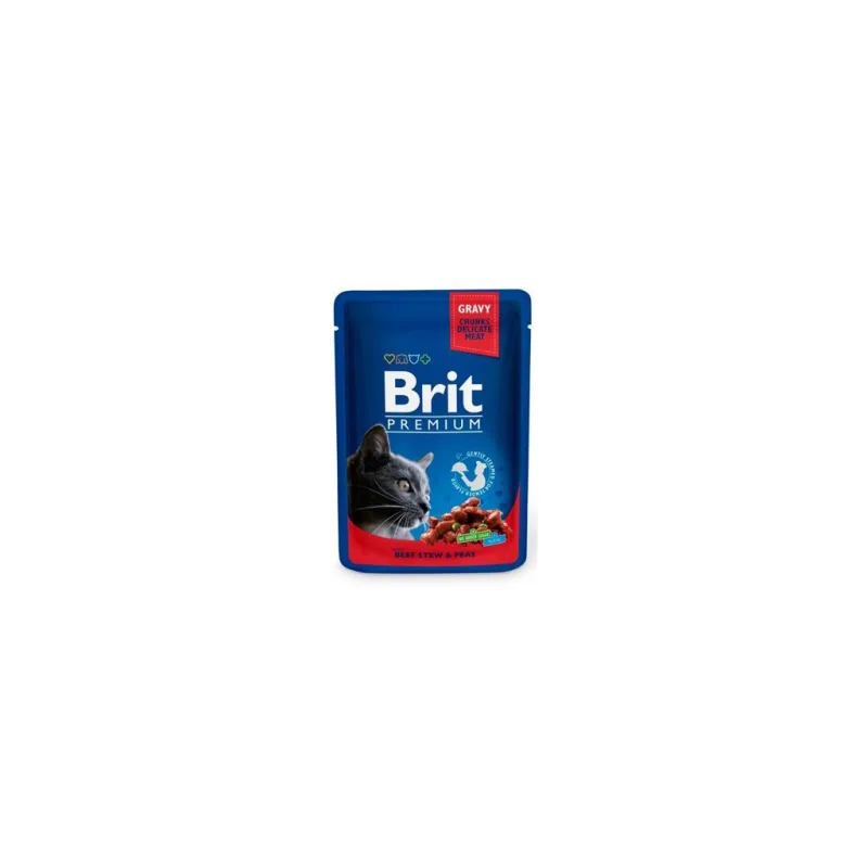 Brit Premium Cat kapsa with Beef Stew & Peas 100g
