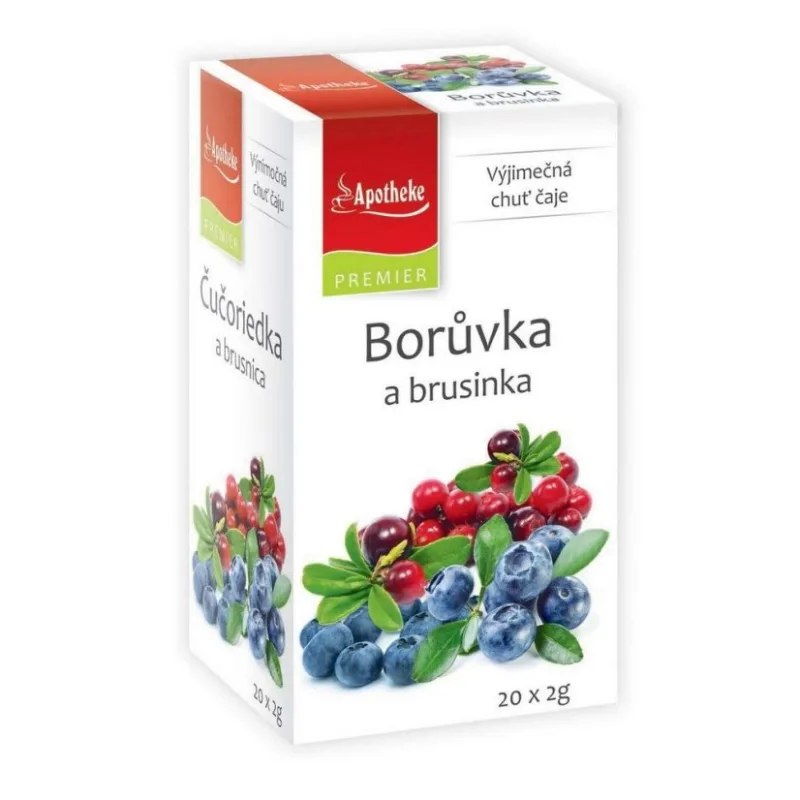 APOTHEKE Premier selection čaj čučoriedka a brusnica 20 x 2g