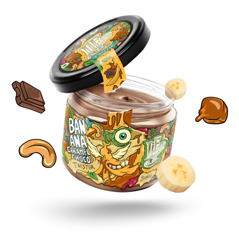 Twister Banana caramel choco 300g LiFE LiKE