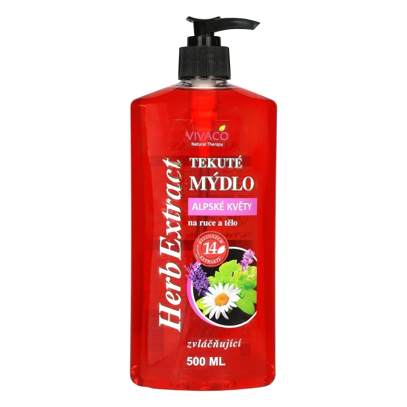 VIVACO Tekuté mýdlo Alpské květy HERB EXTRACT 500 ml