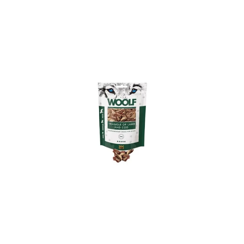 WOOLF pochoutka Lamb and Cod Triangle 100g