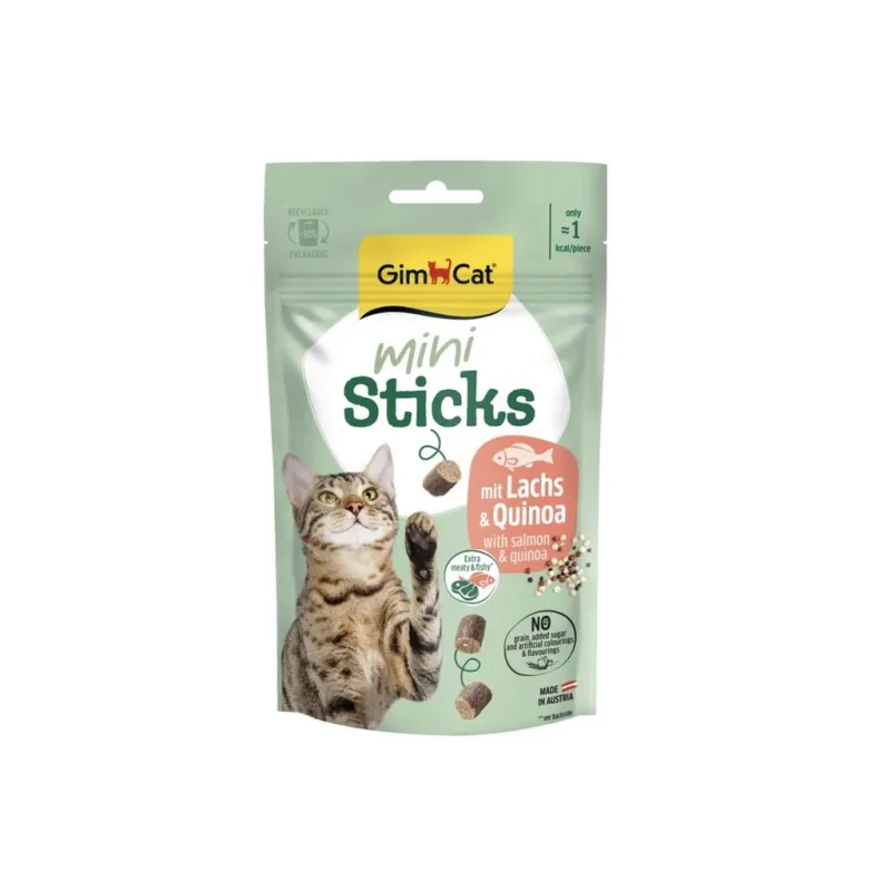 24x GimCat Mini Sticks Losos & Quinoa 50g/ex 11/2026