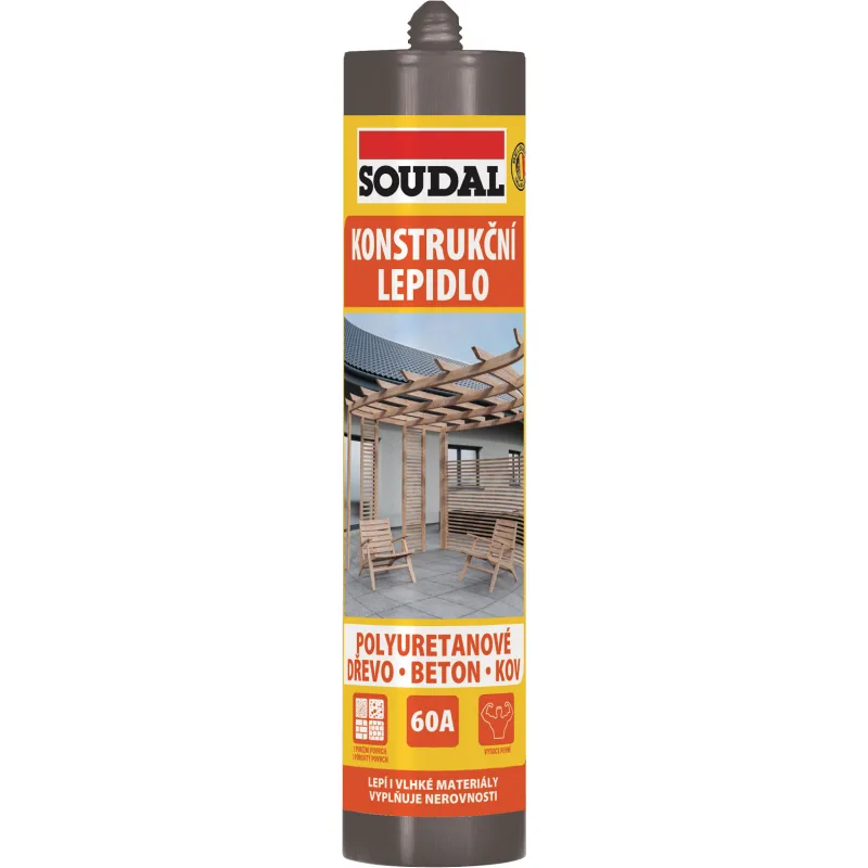 Soudal 60A konštrukčné lepidlo na drevo, číre, 300 ml