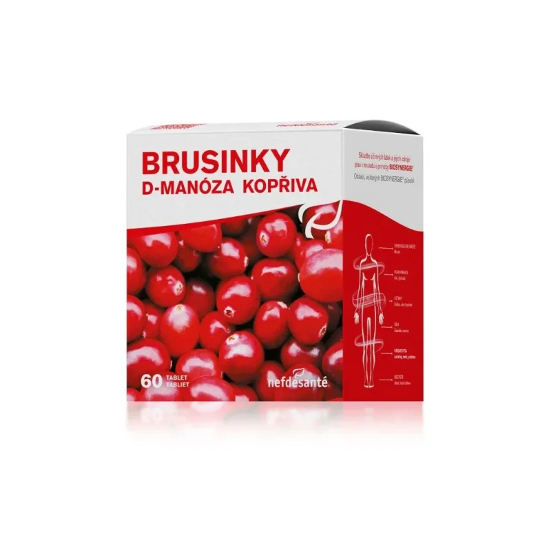 NefdeSanté Brusinky D-Manóza Kopřiva 60 tbl.
