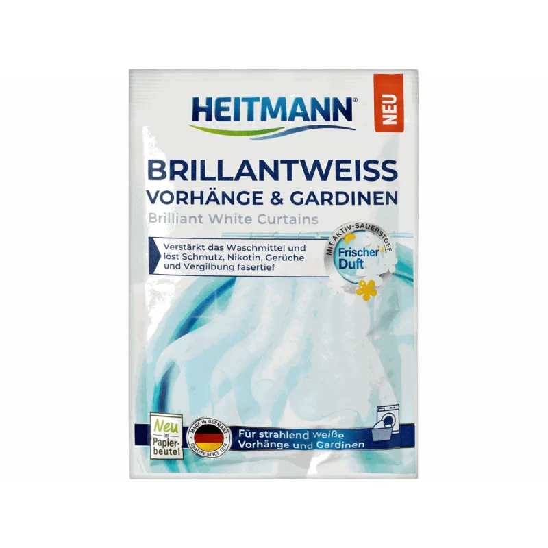 Heitmann Prací prostředek zářivě bílé záclony a závěsy, 50 g