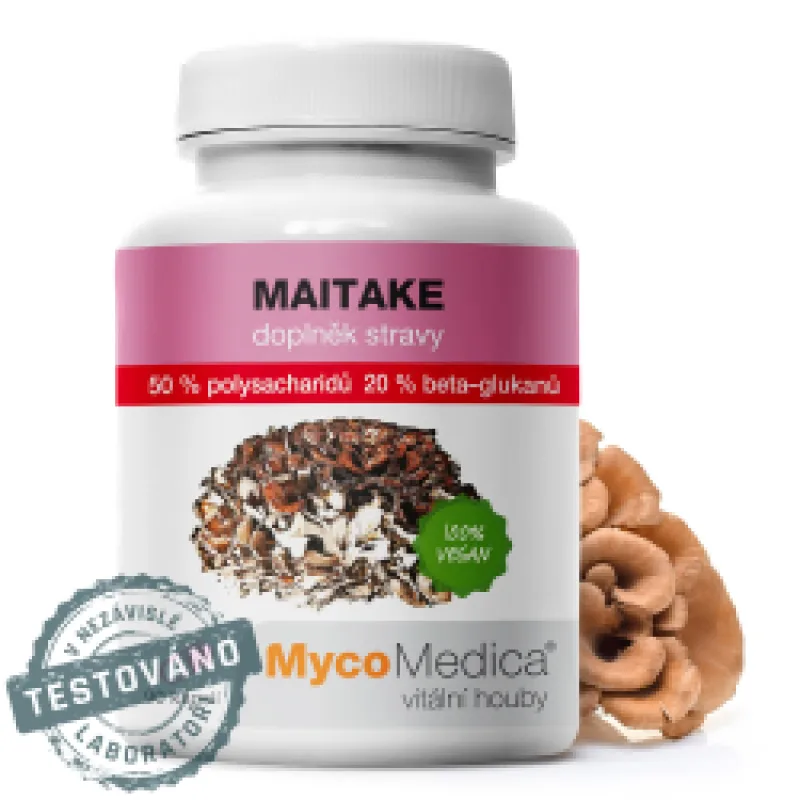 MycoMedica MAITAKE | Trsnatec lupenitý | Grifola frondosa | ≥50/20/✓ % | 90 kapslí