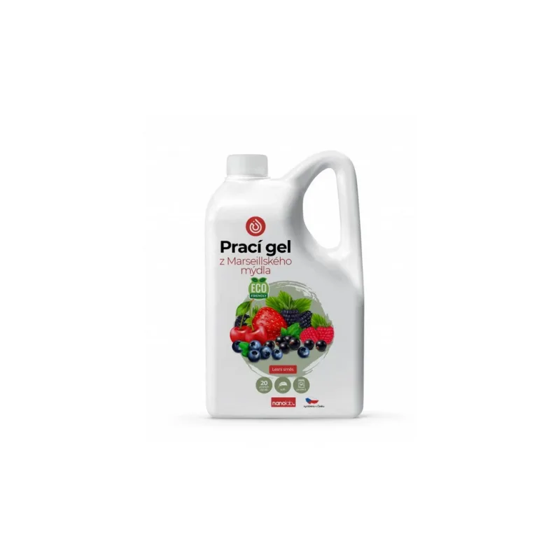 PRACÍ GEL Z MARSEILLSKÉHO MÝDLA - pro citlivou pokožku - lesní směs 2 L NANOLAB