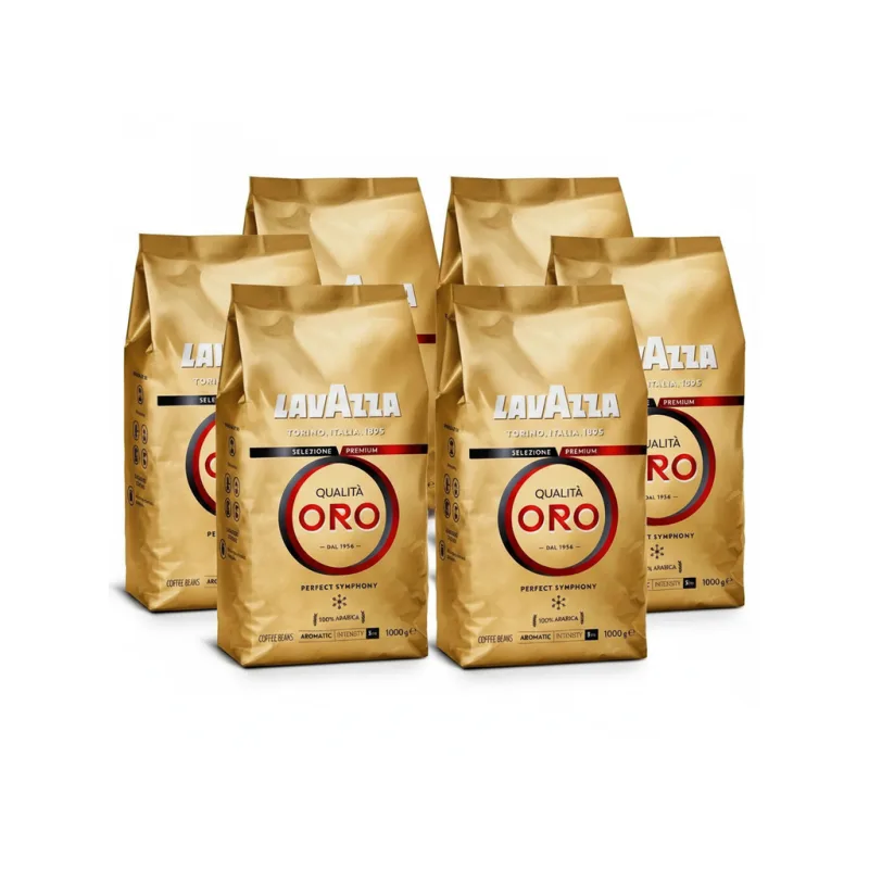 6x Lavazza Qualita Oro 1 000g, zrnková
