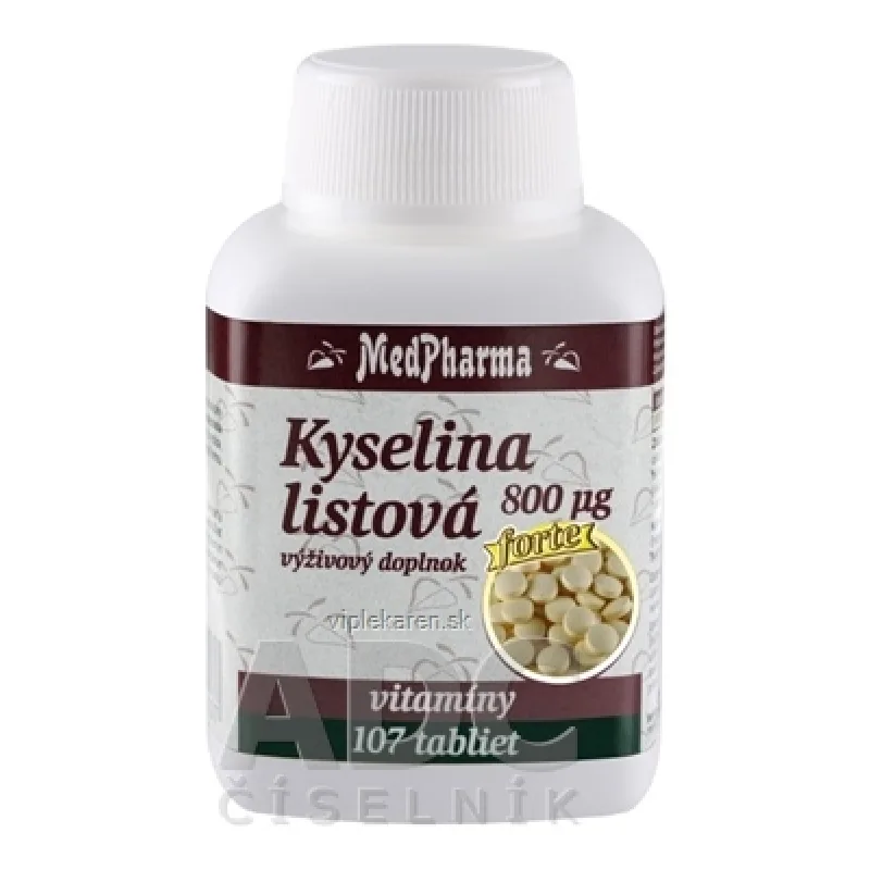 MedPharma Kyselina listová  800 µg forte 107 tabliet