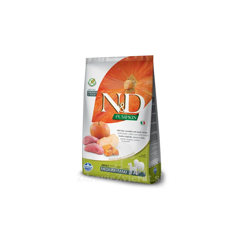 Farmina N&D Dog GF Pumpkin Adult Medium & Maxi Boar & Apple 2,5 kg