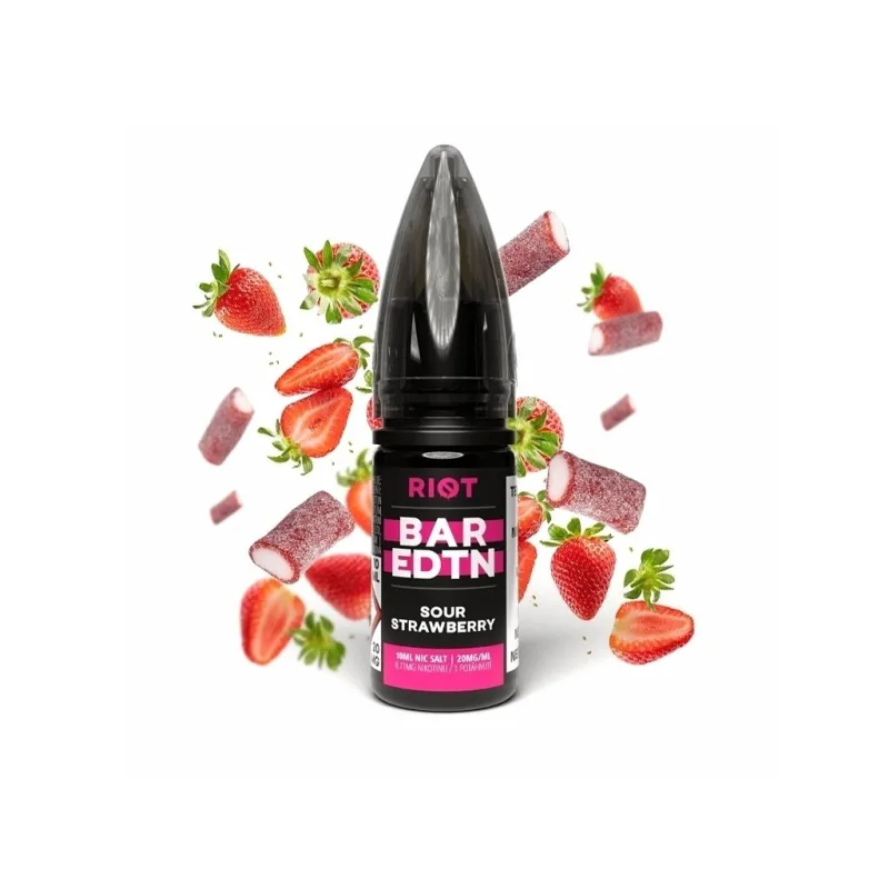 Riot BAR EDTN - Salt e-liquid - Sour Strawberry - 10ml - 10mg