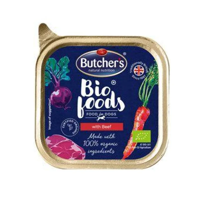 Butcher's Dog Bio Foods s hovädzím vanička 150g