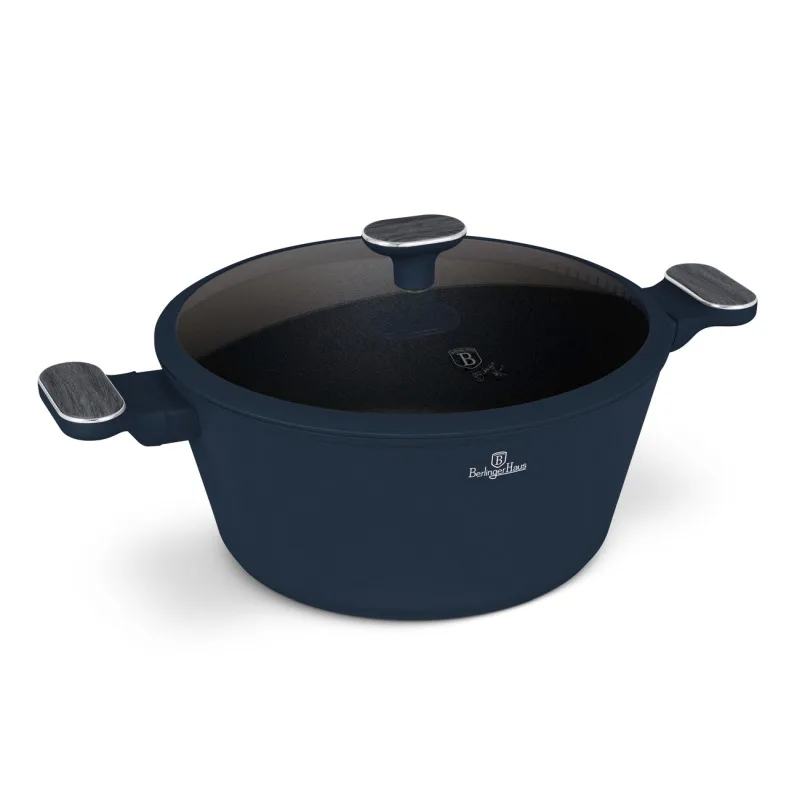 BERLINGERHAUS 28 cm titanium-coated saucepan with lid, Deep Sea Collection