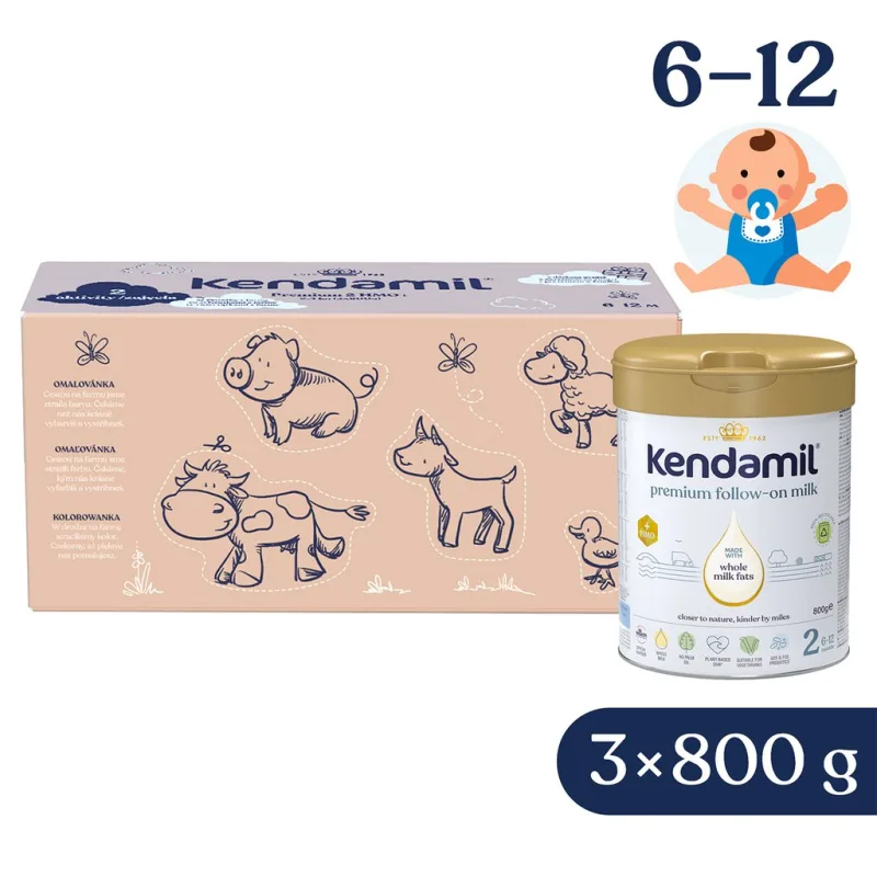 Kendamil Premium 2 HMO 3x800g+dárek
