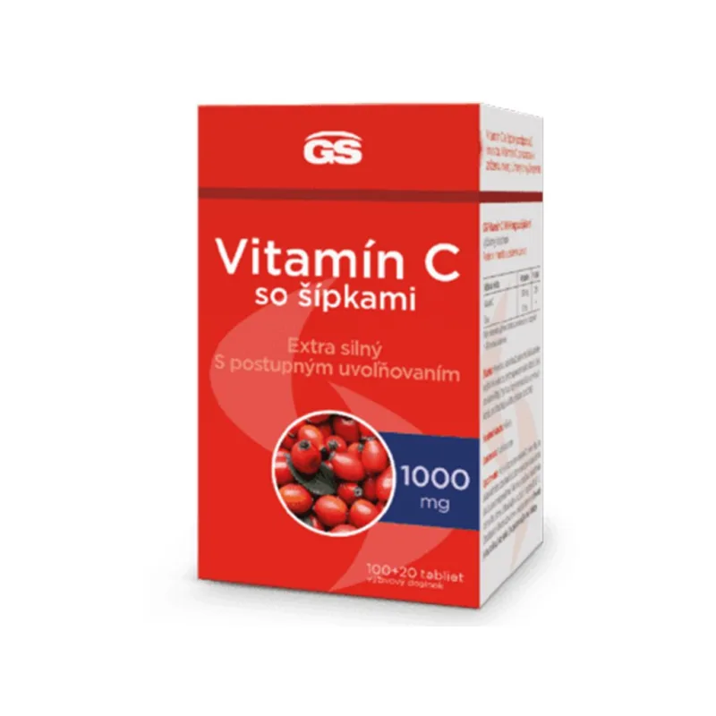GS Vitamin C1000 se šípky 100+20 tablet