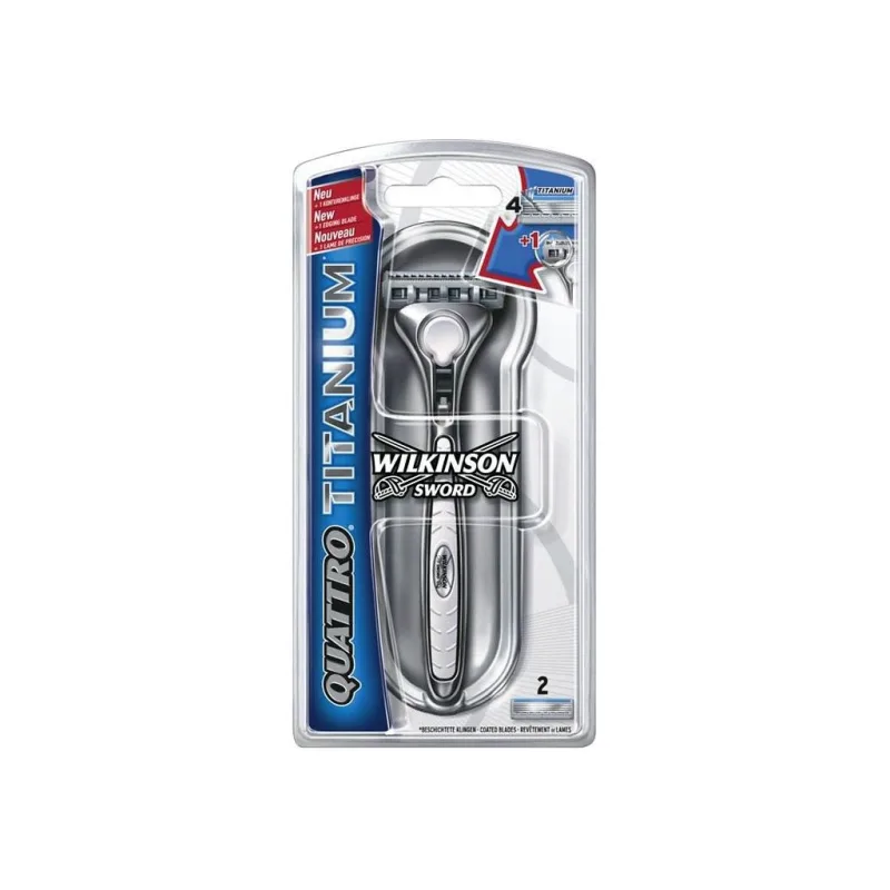 Wilkinson Holícící strojek Quattro Titanium + 1 náhradní břit