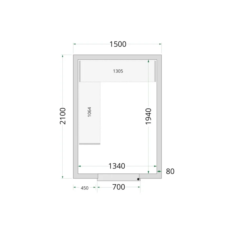CR 150x210x220 panely ke stavebnicovým boxům 80 mm