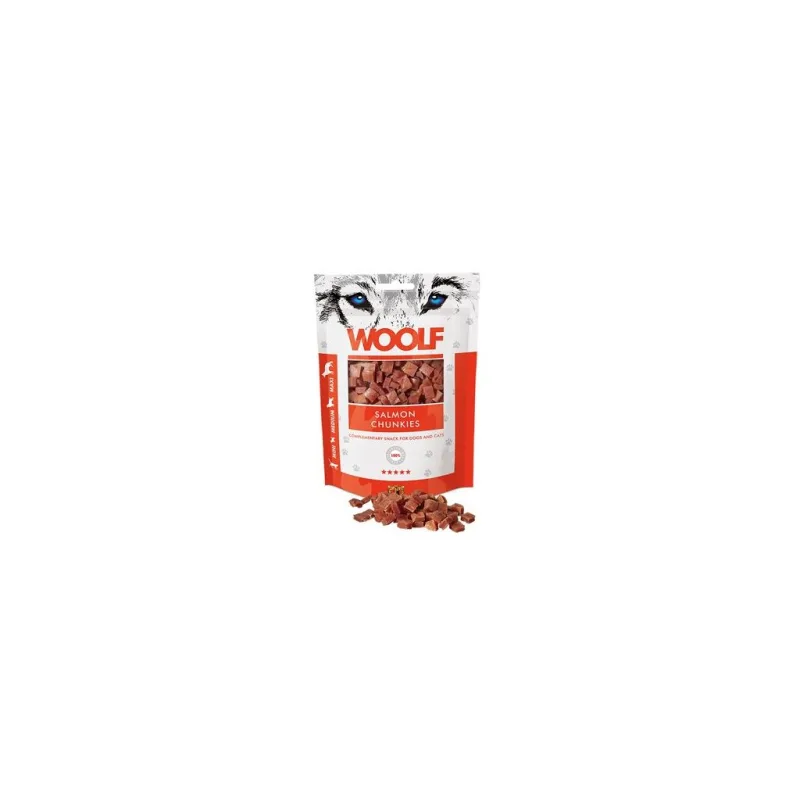 WOOLF pochoutka salmon chunkies 100g