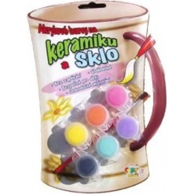 Akrylové barvy - 6ks se štětcem