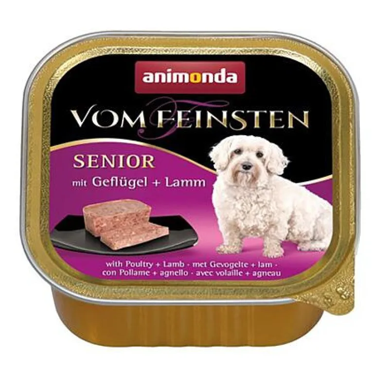 Animonda pes VF paštéta Senior hydinová/jahňacia 150g