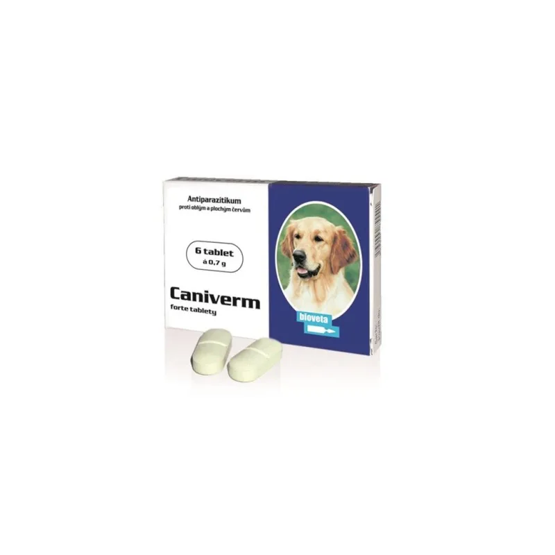 Caniverm forte - Odčervovacie tablety pre psy a mačky 6x 0,7 g