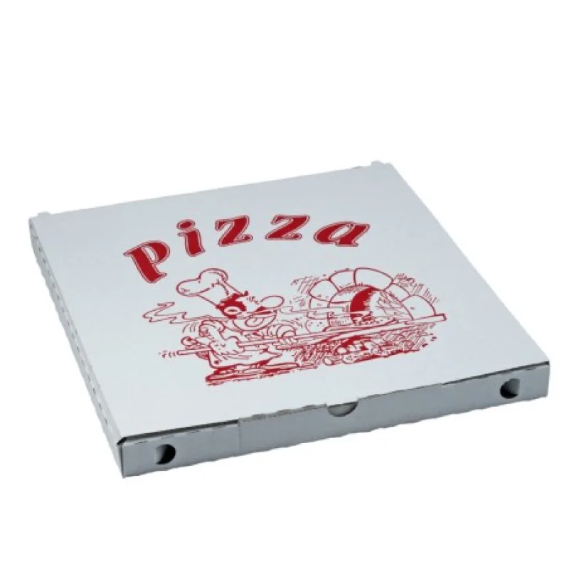 Krabica na pizzu z vlnitej lepenky 34,5 x 34,5 x 3 cm [100 ks]