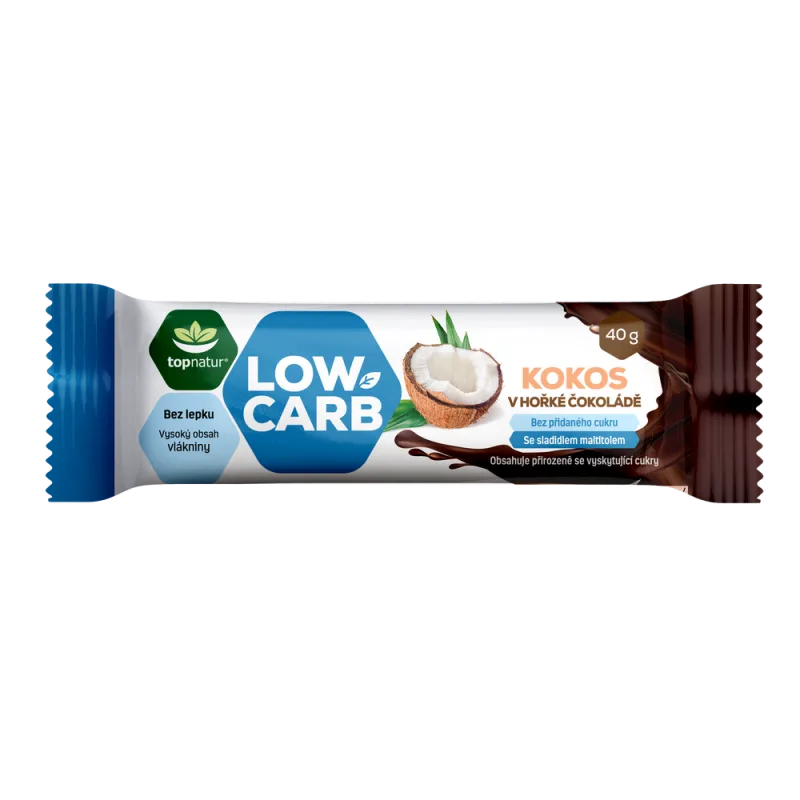 topnatur LOW CARB Tyčinka Kokos v horkej čokoláde 40 g