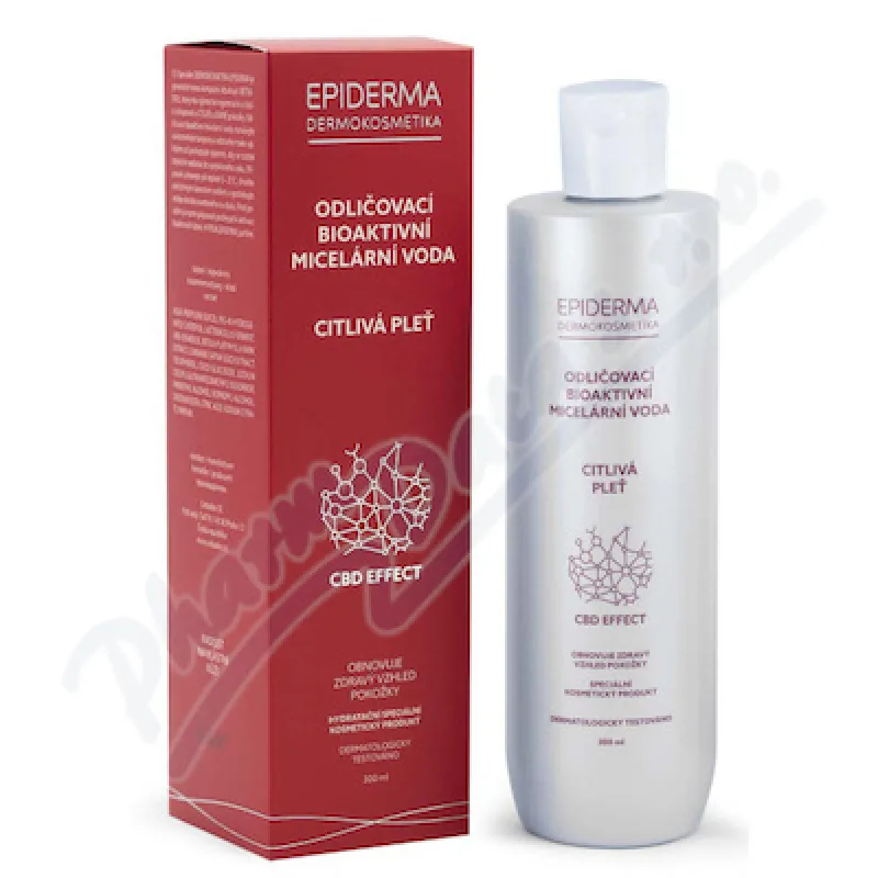 EPIDERMA bioaktivní CBD micelární voda, odličovač 300ml