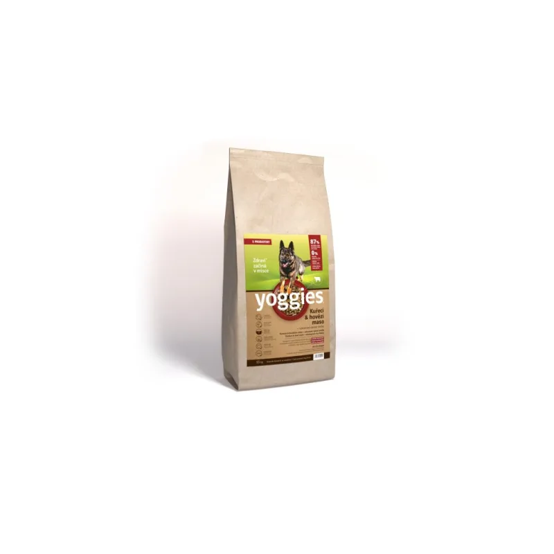 20 kg Yoggies granule lisované za studena s probiotiky Kuřecí & hovězí maso