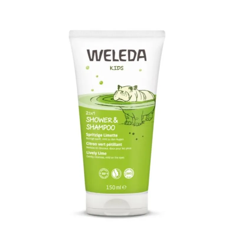 WELEDA 2 v 1 sprchový krém a šampon Veselá limetka