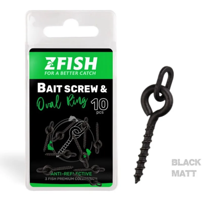 10ks - Vrtáčik s Krúžkom Zfish Bait Screw & Oval Ring