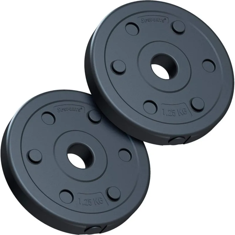 ScSPORTS Sada zátěžových kotoučů, 2 x 1,25 kg na osu 30 mm