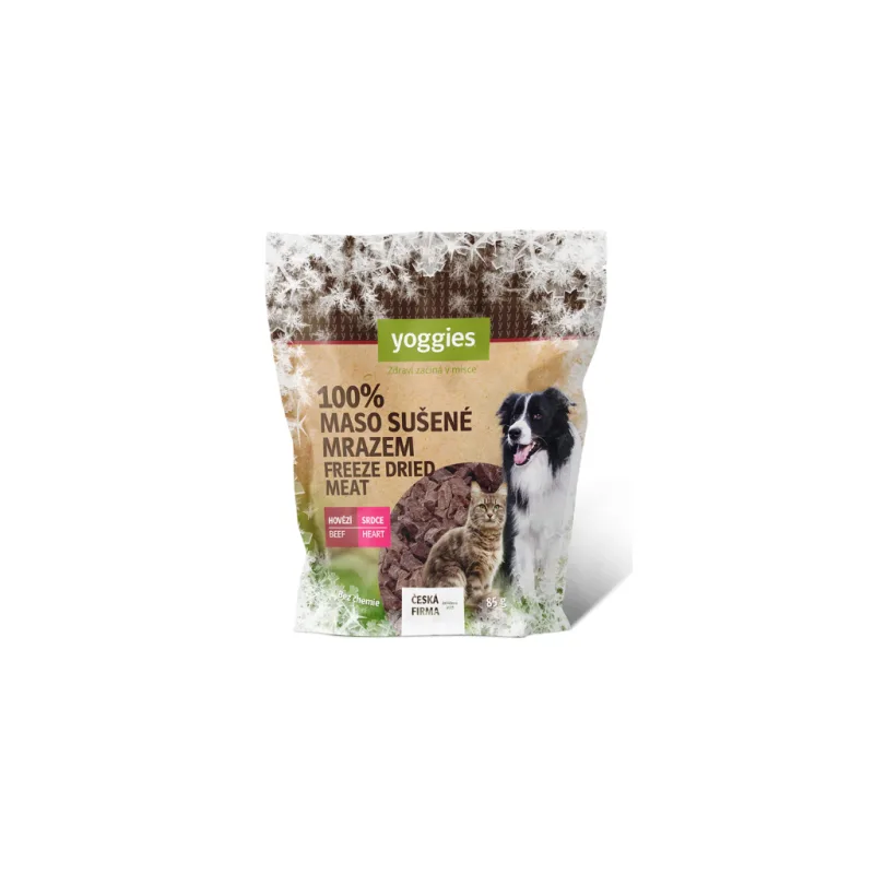 Yoggies Mrazem sušená hovězí srdce (lyofilizovaná) 85 g