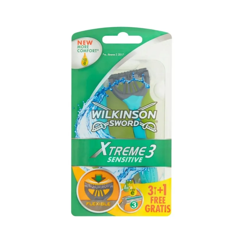 WILKINSON Xtreme3 Sensitive Comfort jednorázové 3+1ks