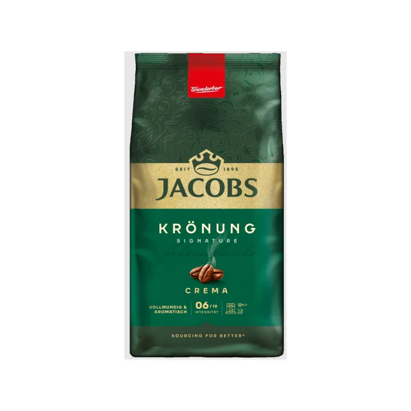 Jacobs Krönung Caffe Crema zrnková káva 1 kg  - originál z Německa