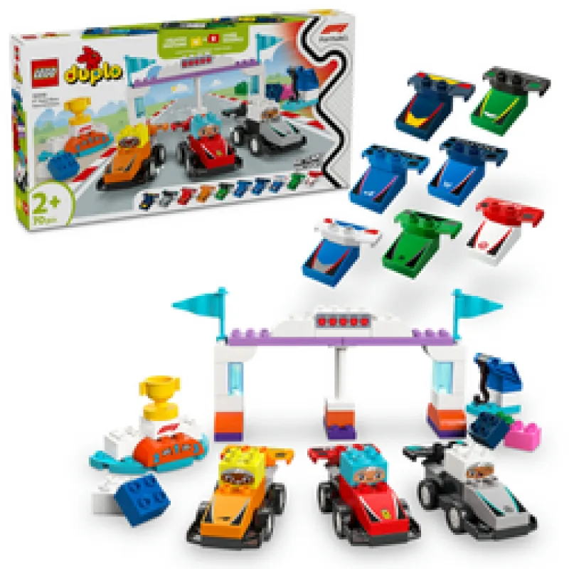 LEGO® DUPLO® Město 10445 Závodní auta a řidiči týmu F1®