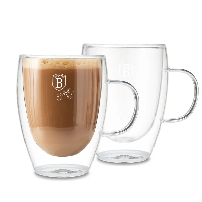 BERLINGERHAUS Set of 2 double-walled cappuccino mugs, 300 ml
