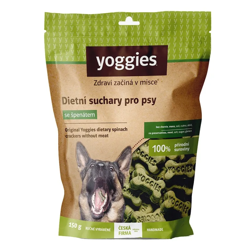 Yoggies hypoalergénne bezlepkové sucháre so špenátom 150g