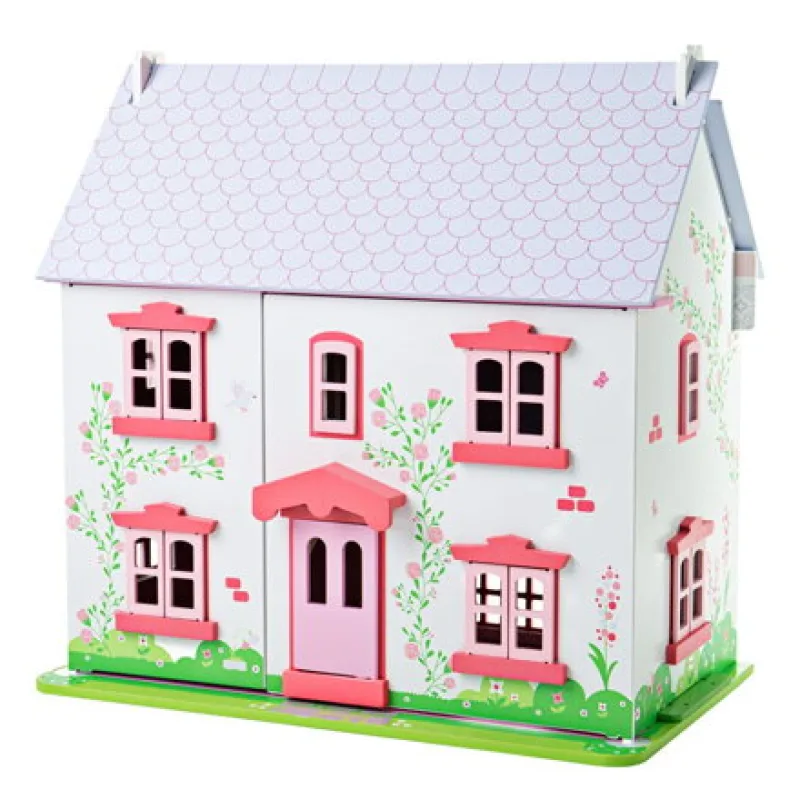 Bigjigs Toys Růžový domek pro panenky | Matyhračky.cz
