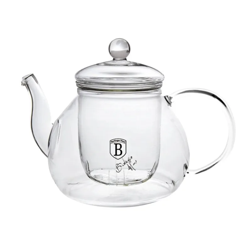 BERLINGERHAUS 1-litre thermos glass teapot with strainer
