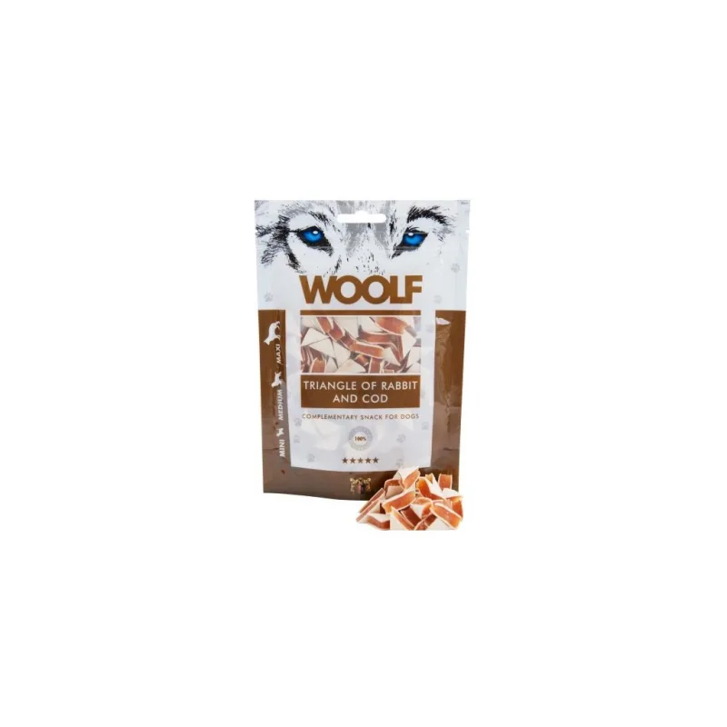 WOOLF pochúťka Rabbit and Cod Triangle