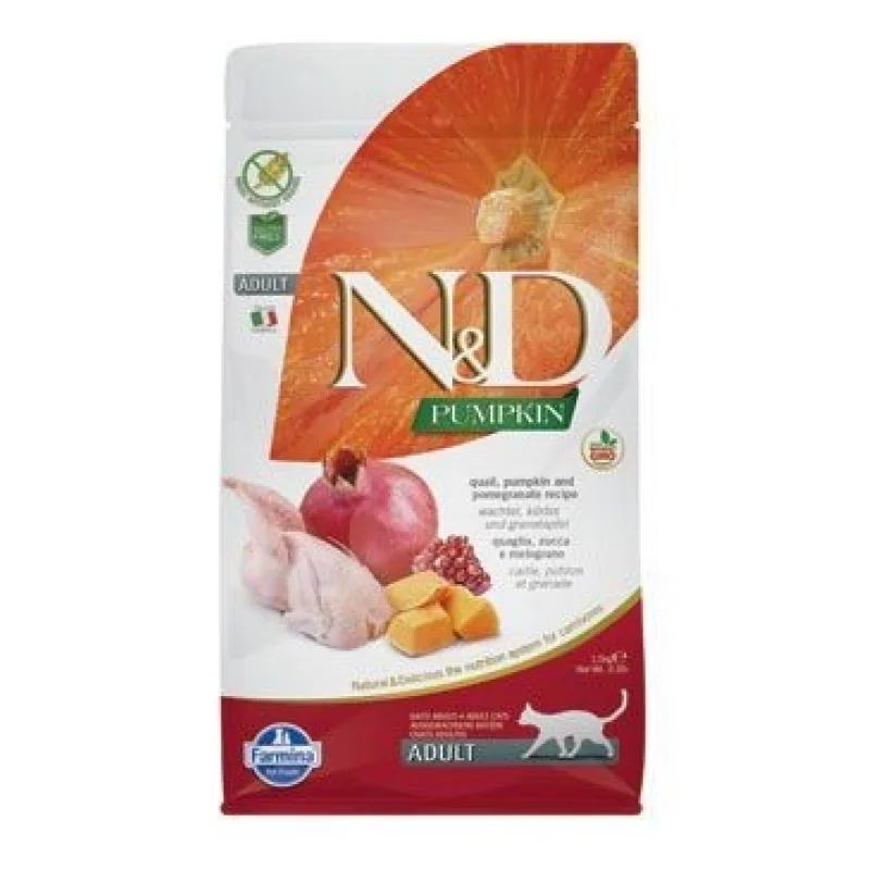 N&D PUMPKIN Cat GF Quail & Pomegranate Adult 5 kg