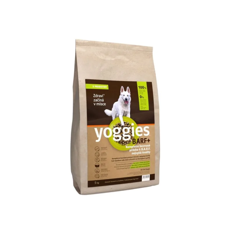 2kg Yoggies BARF+ příloha k syrovému masu, granule lisované za studena s probiotiky