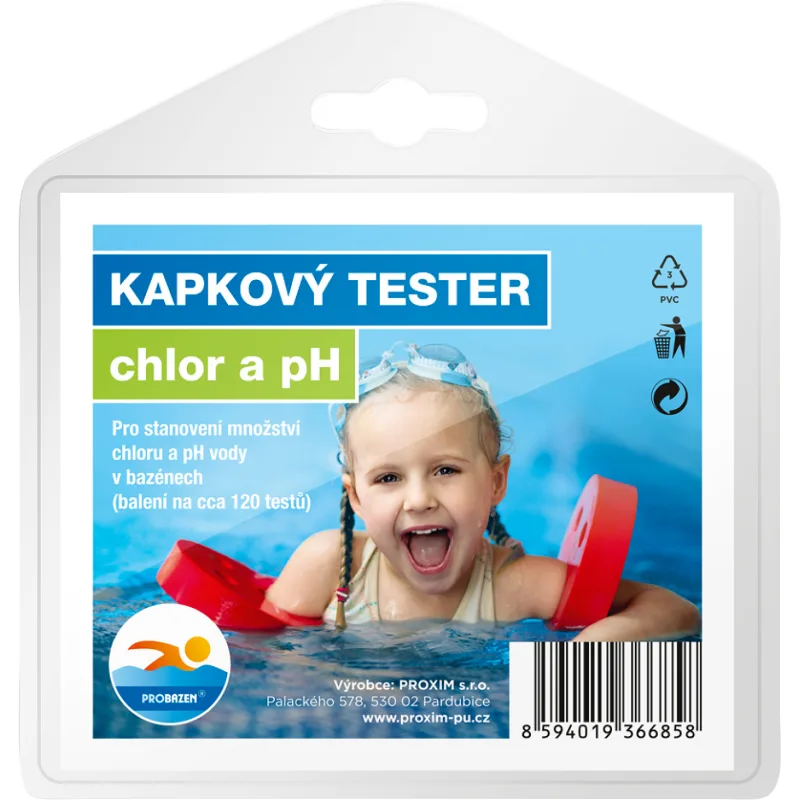 Probazen kapkový tester Cl a pH