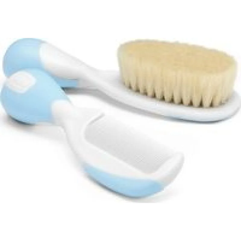 CHICCO Hrebeň a kefa modrá 0m+ set