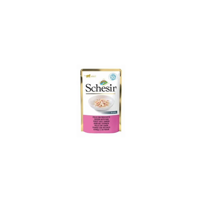Schesir Cat kapsa Adult kuře/šunka 50g