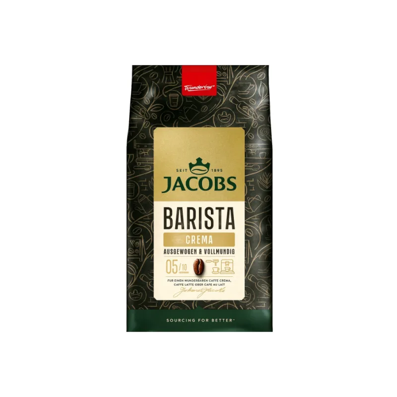 Jacobs Barista Caffe Crema zrnková káva 1kg  - originál z Německa