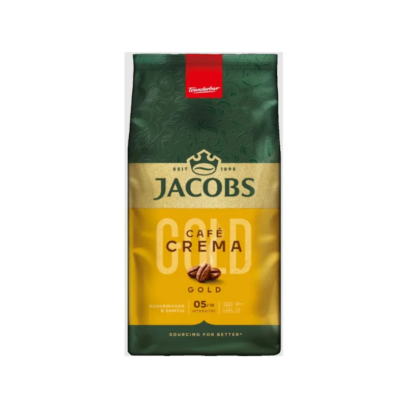 Jacobs Crema Gold zrnková káva 1 kg  - originál z Německa