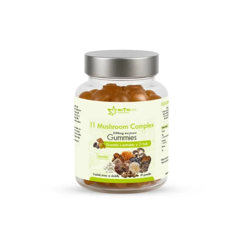 Nutricius 11 Mushroom Complex gummies 500 mg 60 ks