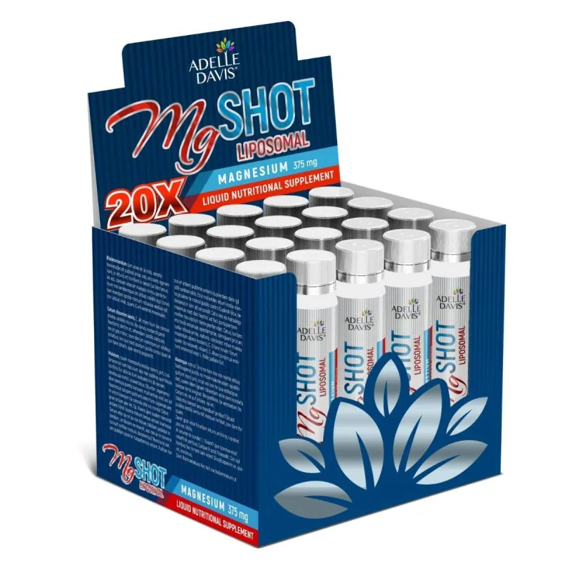Adelle Davis MgShot Lipozomálne Magnesium 20x 25 ml